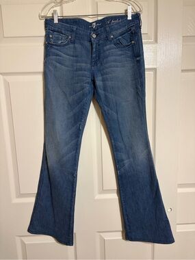 7 For All Mankind Medium Blue Flared Jeans